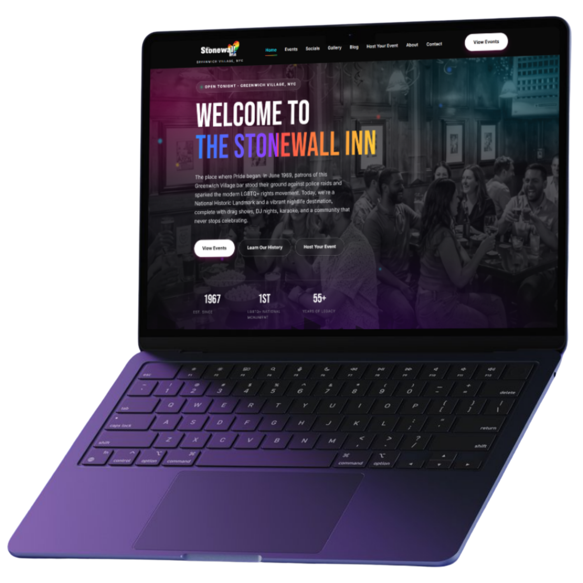 Web design on a modern laptop